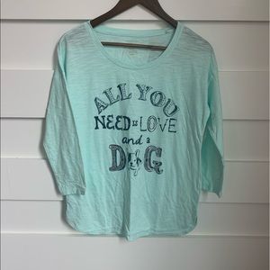 (NWT) Sonoma/ Aqua Colored Graphic Tee